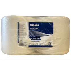 Rola industriala 2 straturi, alb, Ciclone ExtraT, 500 foi/rola, 2 role/set Rola industriala 2 straturi, alb, Ciclone ExtraT, 500 foi/rola, 2 role/set